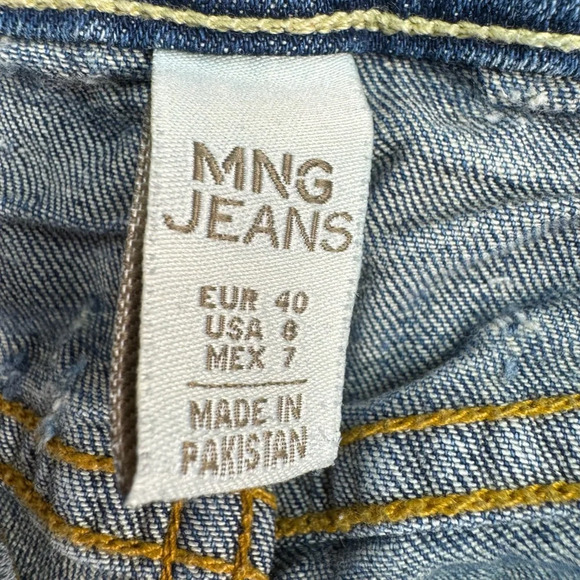 MNG Mango Arizona Skinny Jeans Womens Size 8 Medium Blue Mid Rise - Picture 5 of 16